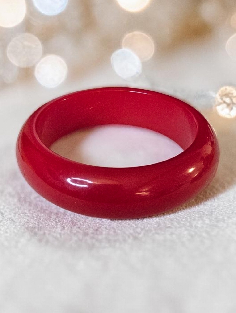 Bakelite Vintage Bangle In Candy Apple Red